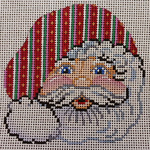 Santa face With Red striped Hat