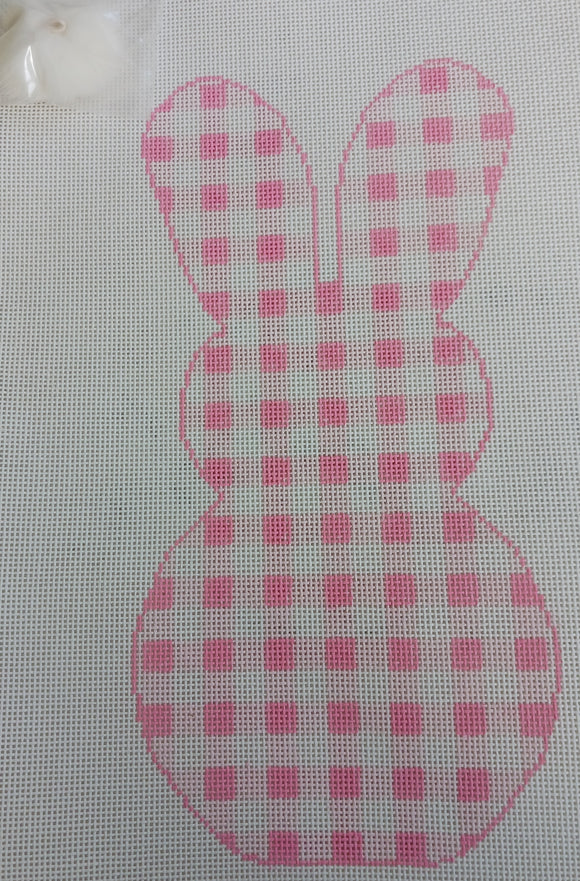 Large Gingham Bunny- Pink
