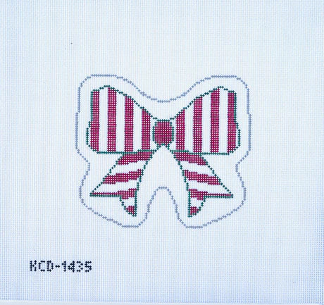 Red & White Stripe Bow
