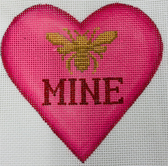 Valentine Mini Heart - Bee Mine - pinks, red & gold