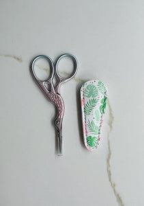 Scissors with Sheath Pink & Green