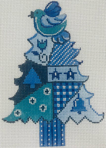ornament, bluebird on tree