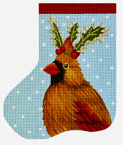 Cardinal/Holly Mini Sock