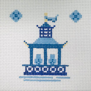 Blue Pagoda with Flag