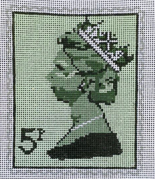Queen Elizabeth Stamp - Green