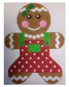 Large Red & Green Gingerbread - Girl