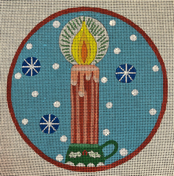 Candle on Blue