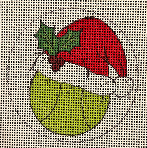 Tennis Ball w/Santa Hat