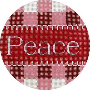 Peace Gingham Ornament