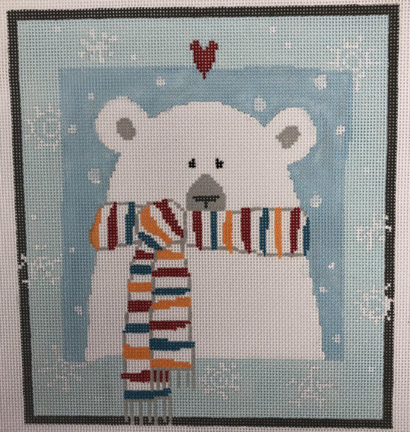 Polar Bear with Scarf