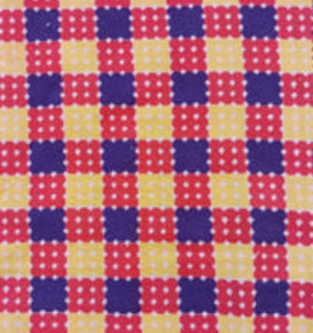 Vintage Fabric- Dark Purple, Orange and Red