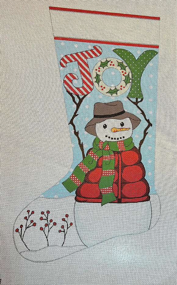 Snowman Joy Stocking