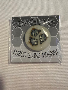 Silver Leaves Magnet
