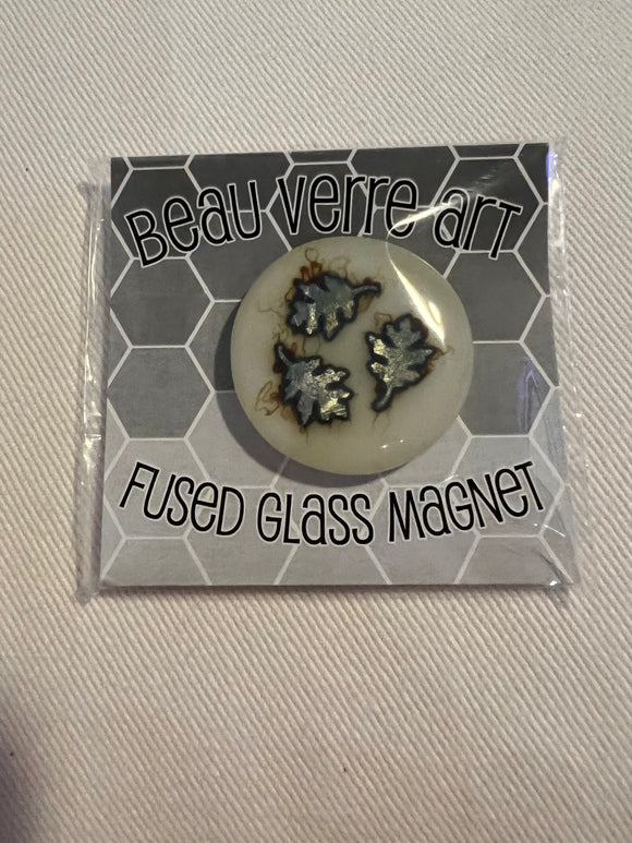 Silver Leaves Magnet
