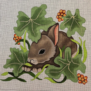Bunny in Leaves